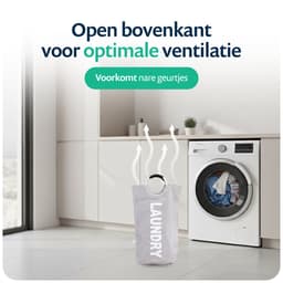 Wonair Wasmand – Waszak - Opvouwbaar  – 115L – Lichtgrijs — thumbnail 3