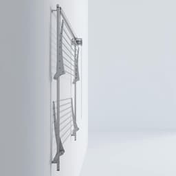 Wand Droogrek - Uitschuifbaar Inklapbaar - Ruimte Besparen - Verticaal Systeem - 150 cm Hoog — thumbnail 5