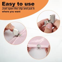 10 stuks - Hartvormige clips - Metalen clips - Zilverkleurige beddengoedclips - Lakenshouders - Antislip dekbedclips - Knutselclips - Geschikt voor bedbumpers, slabbetjes, kledingaccessoires en het maken van speenkettingen — thumbnail 4