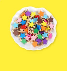100x Houten Mini Knijpers met Touw en Nagels - Decoratieve Klemmetjes voor Foto's en DIY — thumbnail 2