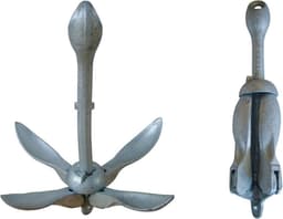 Anker Boot - Zeebodem Gewicht - Boot Vastzetten - Inklapbaar Gietstaal - 6 kg - Grijs — thumbnail 2