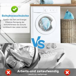Waszak voor Schoenen met Ritssluiting - Anti-vervorming - Licht en Draagbaar - Herbruikbaar - Wasmachine - Sneakers - Blauw - 39 x 25 x 9 cm — thumbnail 3