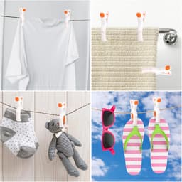 8 Stuks handdoekclips - Handdoekclips voor zwembad op cruiseschepen - Handdoekclips voor strandstoelen - Stevige plastic clips - Grote kledingclips - Sterke grip - Geschikt voor buiten en reisgebruik — thumbnail 5