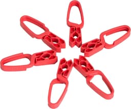 50 Sterke Kunststof Wasknijpers Rood Zonder Metalen Veer — thumbnail 2