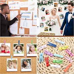 Kleurige Houten Push Pins Clips voor DIY en Creatieve Decoratie — thumbnail 3