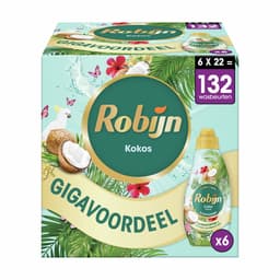 Robijn Klein & Krachtig Collections Color Kokos Vloeibaar Wasmiddel - 6 x 22 wasbeurten - Voordeelverpakking — thumbnail 1