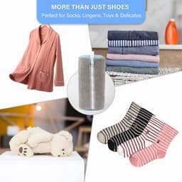 Schoenwaszak voor Wasmachine - 2 Stuks Waszak voor Wasdroger & Wasmachine - Herbruikbare Reinigingshoes voor Sneakers - 360° Diepe Reiniging Geschikt voor Alle Schoenen - Met Zelfsluitende Rits — thumbnail 4
