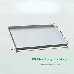 Airco Lekbak - Opvangbak - Waterlekkage Voorkomen - Roestvrijstaal 0.8mm - 40x60x4cm — thumbnail 2