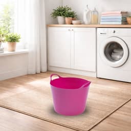 Whitefurze Flexibele emmer - 14 liter - Kunststof - Roze - 32 x 36 x 25 cm — thumbnail 2