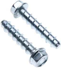 Zelfborende Beton Ankerbout M10 met Flens, Verzinkt Staal (12.5x120mm) - 10 Stuks — thumbnail 4