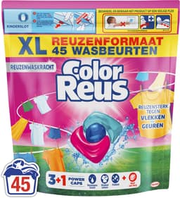 Color Reus 3+1 Power Caps - Wascapsules Wasmiddel - Gekleurde Was - 45 Wasbeurten — thumbnail 2