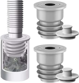 Gootsteen Stop - Afvoerstop - 2 stuks - Afvoerplug - Waste afvoerplug - afvoerpijp afdichting - Vloerafvoer - Anti-geur wasmachine stop - Geschikt voor alle openingen 35-40 mm — thumbnail 1