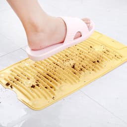Washboard Wash Board Portable Household Non-slip Silicone Washboard Laundry Socks Small Washboard Washing Mat Universal for Home Laundry (Yellow) — thumbnail 5