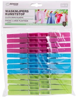 Mega-Pack Gekleurde Wasknijpers - 24x - Duurzaam Kunststof — thumbnail 2