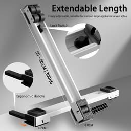 Verstelbaar Onderstel met Wielen voor Wasmachine, Droger of Koelkast (50-80 cm) — thumbnail 2