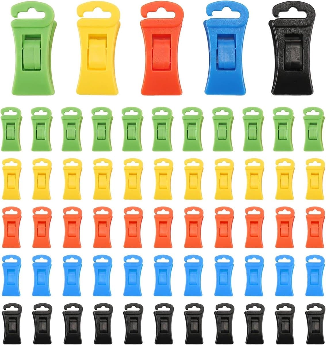 60 sokkenklemmen voor wasmachine en droger, sokkenklemmen met haken, sokkenhouder wasmachine, direct in de lade, eenvoudige installatie — afbeelding 1
