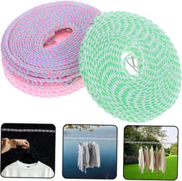 Waslijn Set - Droog Touw - Buiten Drogen - Antislip Ontwerp - 5 Meter - Assorti — thumbnail 5