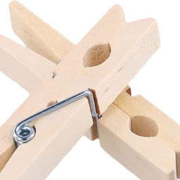 Houten Wasknijpers - Kleding Klemmen - Kleding Drogen - Extra Groot Formaat - 72 cm Lengte - Natuurlijk Hout — thumbnail 2