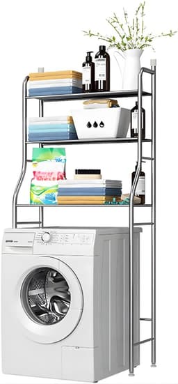 DnA® Wasmachine Ombouw - Wasmachine Kast - Wasmachine Meubel - Zilver - 25cm x 65cm x 160cm — thumbnail 1