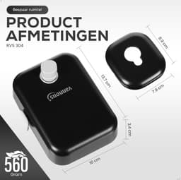 Uittrekbare Waslijn - Waslijndraad - Ruimtebesparend Ophangen - Tot 4.3 Meter - Compact Ontwerp - Zwart — thumbnail 2