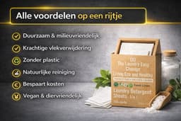 Natuurlijke wasmiddeldoekjes - Lavendel wasstrips 30 wasbeurten incl. wasverzachter - Detergent Sheets - Wasvellen - Vegan wasdoekjes — thumbnail 2