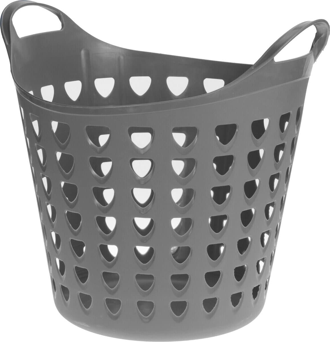 Flexibele wasmand - 26 liter - kunststof - grijs - D45 x H40 cm — afbeelding 1