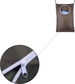 Wasmand Hangend - 2 Stuks - Bruin - Hangende Opvouwbare Waszak voor aan de Deur - Wassorteerder - Deurzak — thumbnail 3