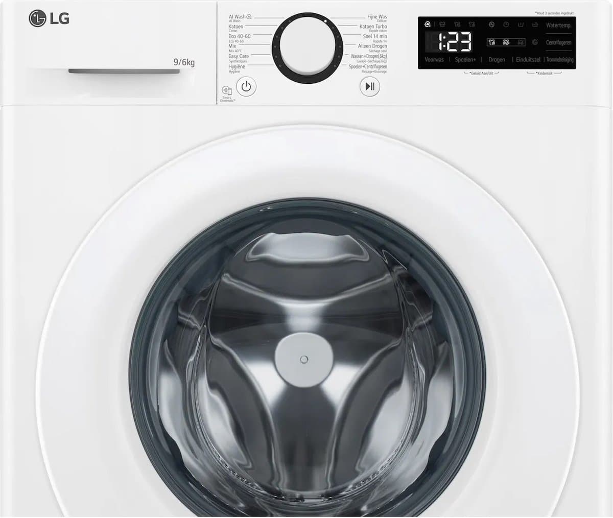 LG F4DR3096N3W TurboWash -  Was-droogcombinatie - 9 kg + 6 kg - 1400 rpm - 71 dB — afbeelding 1