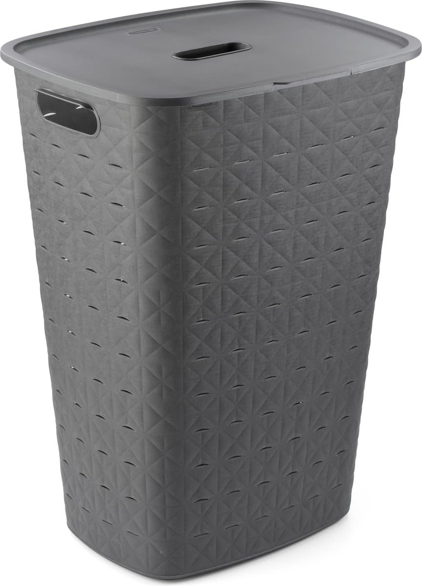 Curver Softex Wasbox - 56L - 43,8x34x59,9cm - Antraciet — afbeelding 1