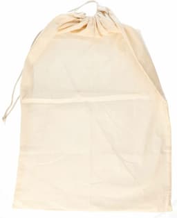 Katoenen canvas opbergzak/waszak met afsluitkoord - 49 x 75 cm - 38 liter - naturel kleur — thumbnail 3