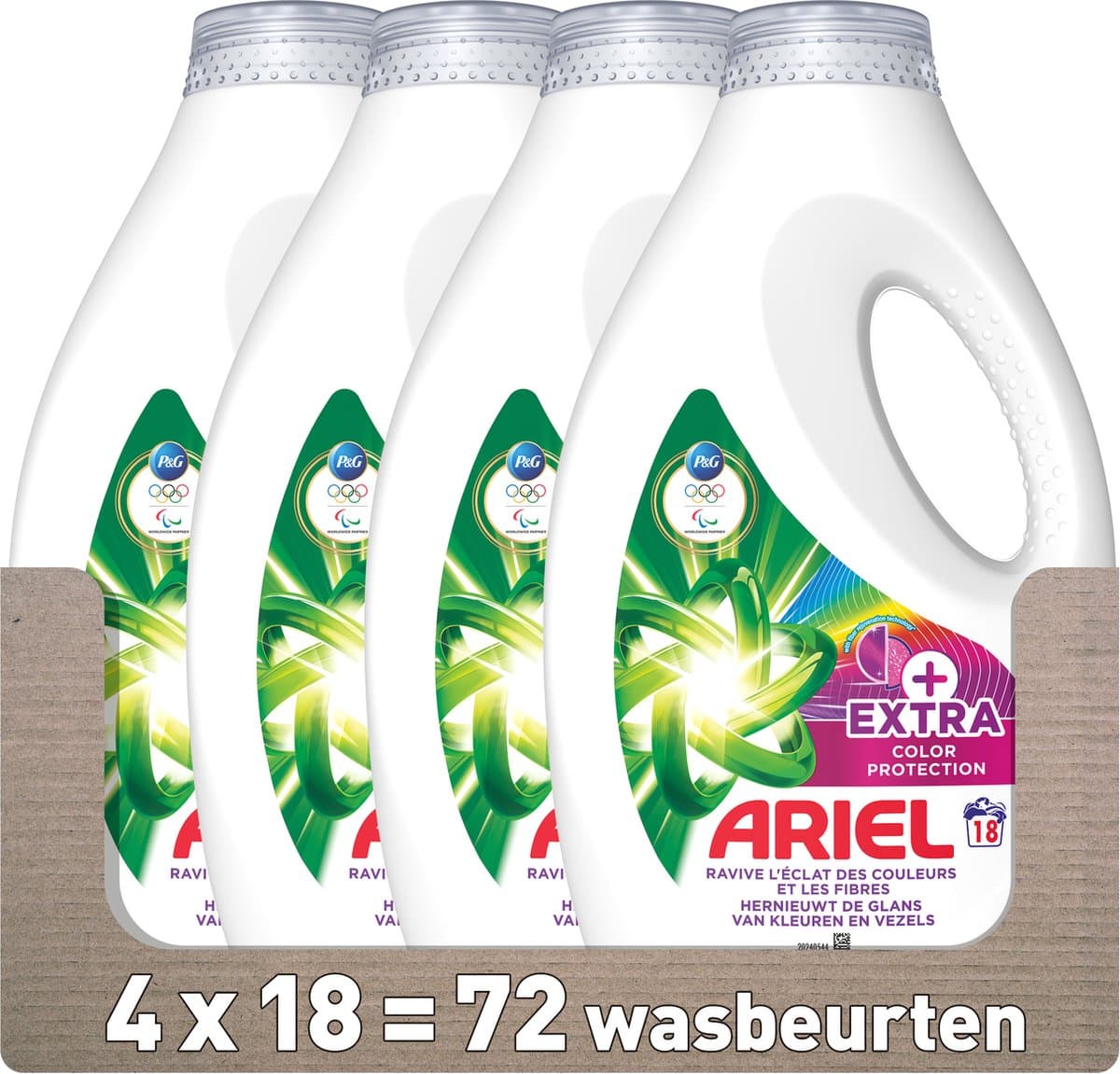 Ariel Vloeibaar Wasmiddel +Extra kleurbescherming - 4 x 18 Wasbeurten — afbeelding 1
