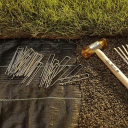 50 grondankers verzinkt, 100 mm lang, 13 mm breed, 2,9 mm, bevestigingsankers grondankers voor de tuin van verzinkt staal, haringen voor bevestiging van onkruidvlies, kunstgras — thumbnail 2