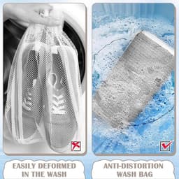 2 stuks Lets Joy schoenwaszakken - waszakken voor schoenen met ritssluiting en herbruikbaar - duurzame waszakken voor in wasmachine — thumbnail 3
