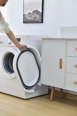 Asir Inklapbare Wasmand - 63x45x27 cm (LxBxH) - Wit-Roze - 50 liter - 100% kunststof — thumbnail 3