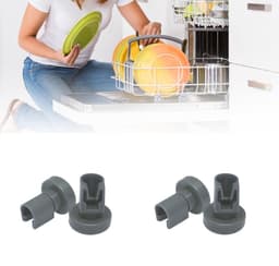 4 x Vaatwasser wiel - Vaatwasserrollenset , geschikt voor AEG Favorit Privileg Zanussi (2.3*2.7cm) — thumbnail 3