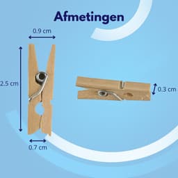 Knaak Mini Wasknijpers 50 stuks - 2.5 cm - Hout - Fotoknijpers - Voor Knutselen, Decoratie & Foto’s — thumbnail 3