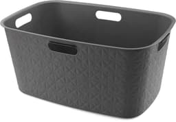 Curver Softex Wasmand - 45 liter - Set van 2 - 57x37x27cm - Antraciet — thumbnail 4