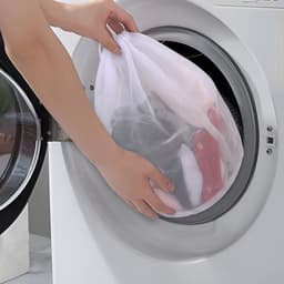 2-Delige wasmachine wasnet - Waszak - Wasnet - Herbruikbare kleine waszak - Met trekkoord - Duurzaam - Geschikt voor ondergoed - kleding en sokken - 40 x 30 cm — thumbnail 5