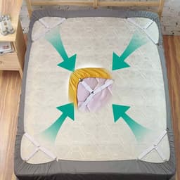 Verstelbare driehoekige plaatbevestigingen - set van 8 - voor beddengoed en huishoudtextiel — thumbnail 4