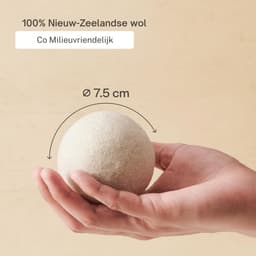 Goodivery® - Droogballen - Aroma Diffuser - Wol Drogerballen - Set van 6 - 100% Ecologische Schapenwol - Energiebesparend - Zacht, Donzig Wasgoed - 8x8x8cm - Wit — thumbnail 4