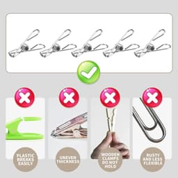 60 stuks roestvrijstalen wasknijpers - Duurzaam, ruimtebesparend en multifunctioneel — thumbnail 5