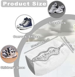 Grote Schoenwaszak Anti-Slijtage 360° Driedimensionale Bescherming Wasmachine Universeel - Zware Rits Wasbaar (- Herbruikbare Sneakers/Kleding Waszakken, Reizen & Cadeaus Favoriete Keuze), Waszakken — thumbnail 2