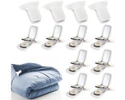 Dekbedclips - 12 Stuks - 3.5*4*1.7cm - Stevige Dekbedclips - Stevige Dekbed Klemmen - Dekbedovertrek Clips - Deken Clips - Voorkom dat beddengoedaccessoires verschuiven - Snelle installatie - Hoogwaardig metaalmateriaal - herbruikbaar — afbeelding 1