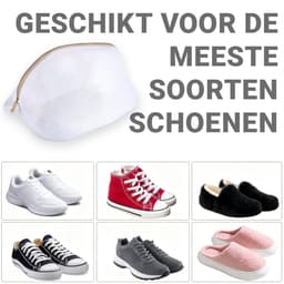 Peysaitr - Waszak - Wasschoenen zakken - Met rits - bescherming - wasmachine - reisopberger - ademend net - wit - 40x24x24cm - 2 stuks — thumbnail 2