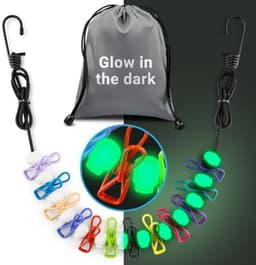 Uittrekbare Waslijn voor Reizigers - Lichtgevende en Draagbare Drooglijn 7,5ft/2,2m - Ideaal voor Kamperen, Buiten en Hotelgebruik — thumbnail 1