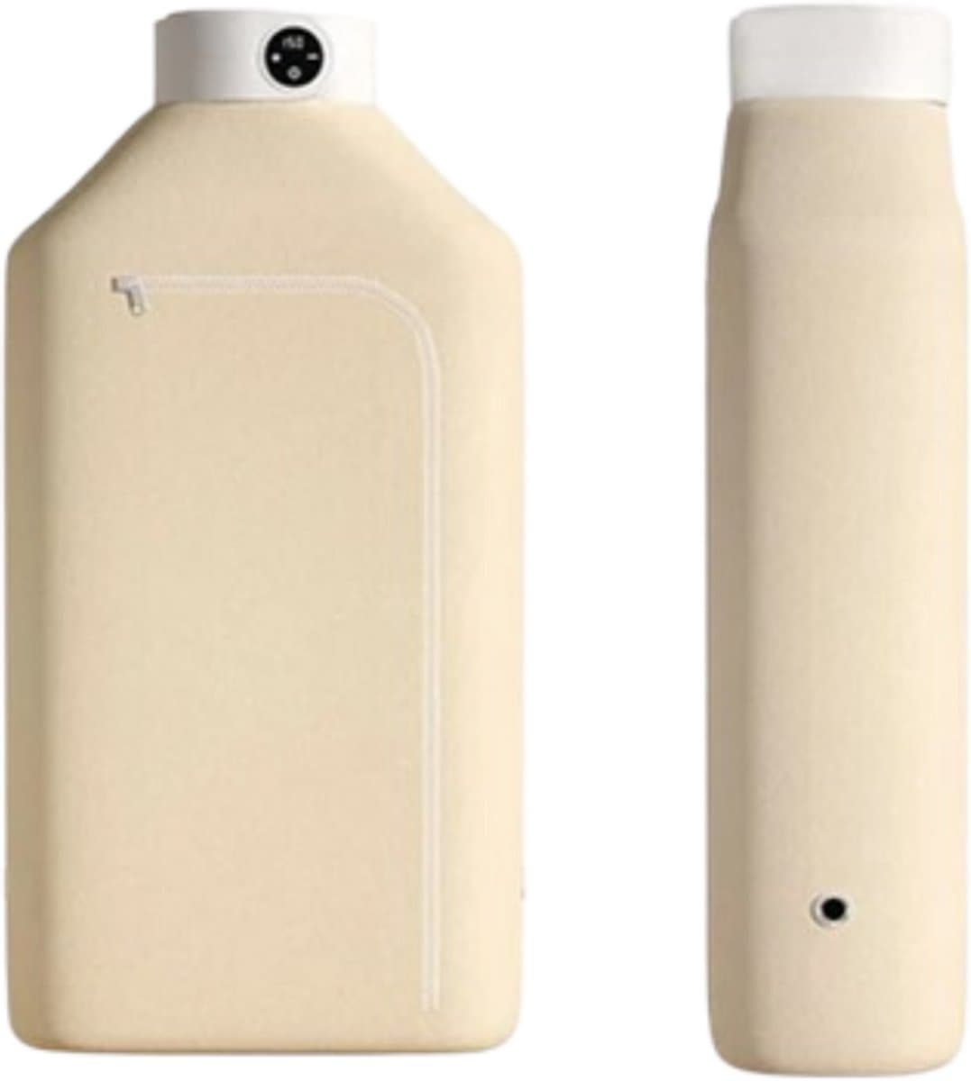 Opvouwbare Wasdroger - Draagbare Kledingdroger - Khaki - ABS Kunststof - 600W - LED Temperatuur Display - 100L Droogzak - 360° Warmtecirculatie - Oververhittingsbeveiliging - Thuis En Reizen — afbeelding 1