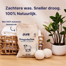 Pure Laundry Club Drogerballen - Set van 6 XL Wasdrogerballen - 100% Nieuw-Zeelandse Wol - Handgemaakt in Nepal - Inclusief Katoenen Opbergzak — thumbnail 3