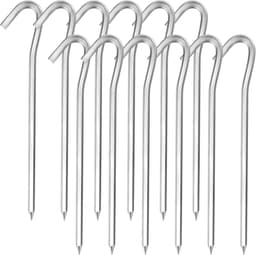 Grondankers - Set van 12 stuks 18 cm tentpalen, Aluminiumlegering grondvastzettingen extreem stabiel voor camping en buitenpicknick wandelen vissen — thumbnail 1