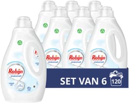 Robijn - Vloeibaar Wasmiddel - Stralend Wit - 6 flessen - 120 wasbeurten - Voordeelverpakking — thumbnail 1