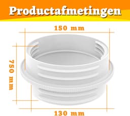 longziming Universele AC Slang Koppeling - binnen 13 cm / buiten 15 cm - Voor Airconditioner Slang - verbindingsstuk - Rechts- en Links Draad Compatibel — thumbnail 2